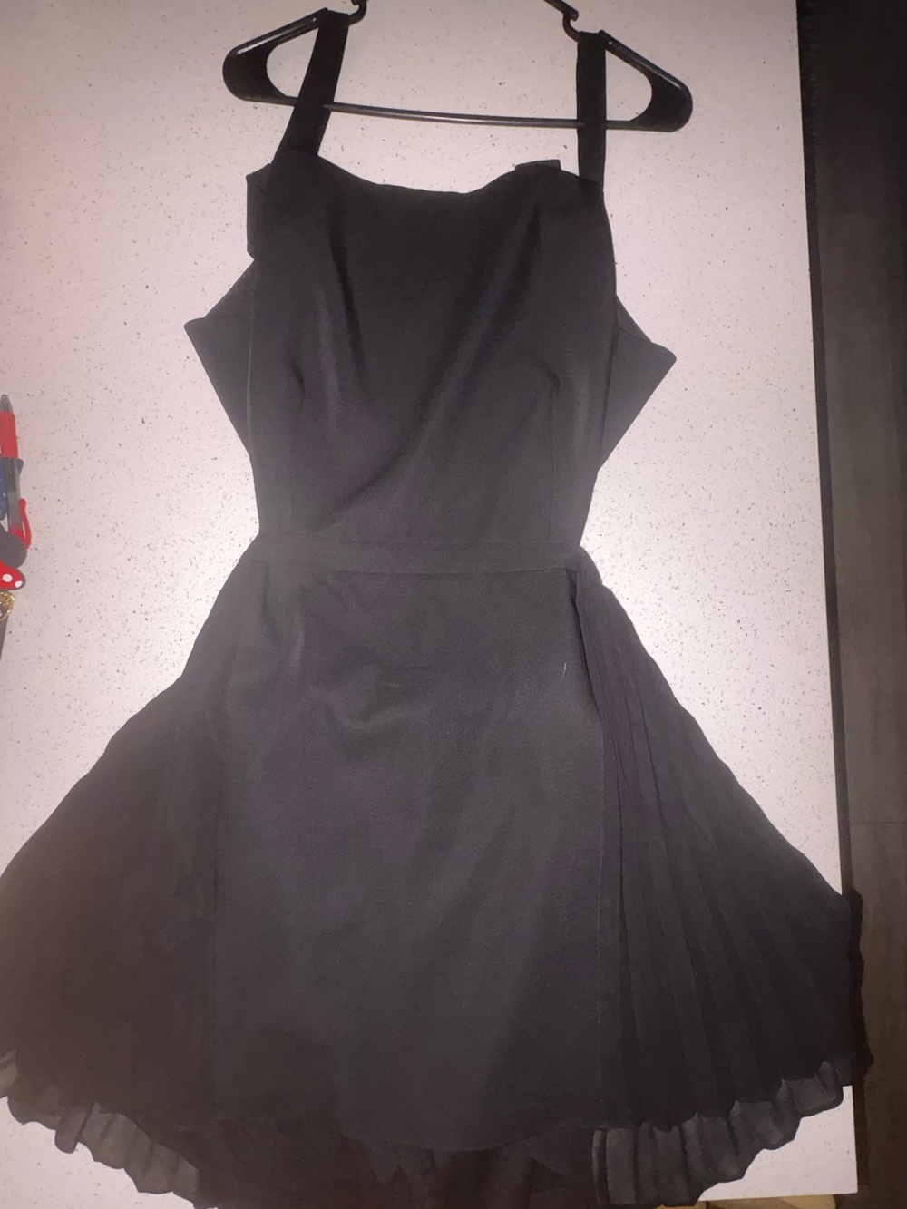 BCBGMaxAzria Black Sleeveless Fit-and-Flare Mini Dress